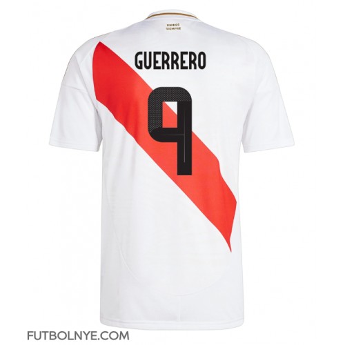 Camiseta Perú Paolo Guerrero #9 Primera Equipación Copa America 2024 manga corta